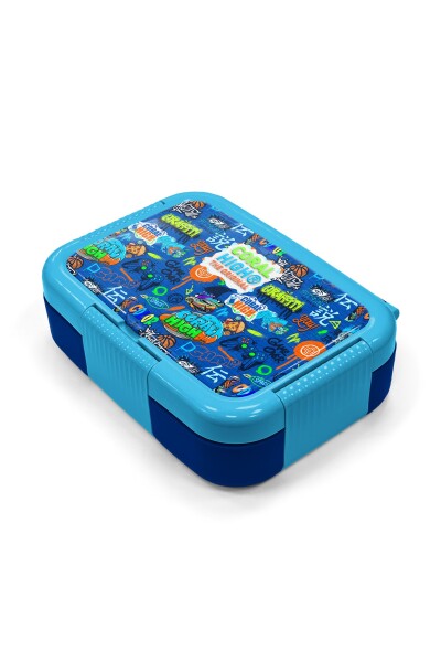 Coral High Kids Saks Grafiti Desenli Paslanmaz Çelik Beslenme Kabı 39275 - 2