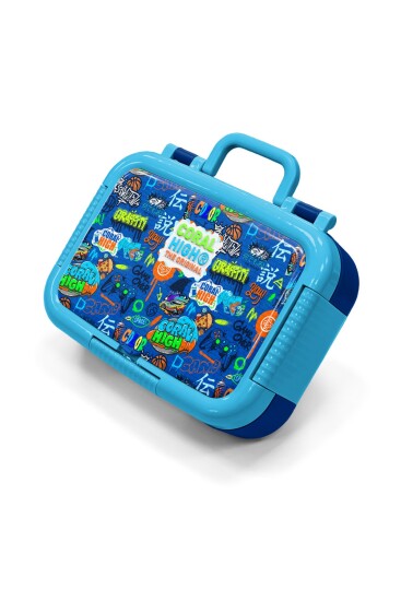 Coral High Kids Saks Grafiti Desenli Paslanmaz Çelik Beslenme Kabı 39275 - 1