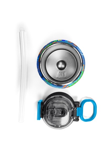 Coral High Kids Saks Grafiti Desenli Pipetli ve Direkt İçim Çelik Termos 500 ml 31968 - 7