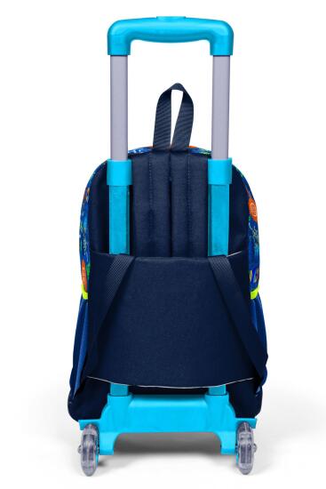 Coral High Kids Saks Grafiti Desenli Üç Bölmeli Çekçekli Okul Sırt Çantası 23967 - 3