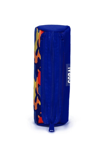 Coral High Kids Saks Kamuflaj Desenli Üç Bölmeli Kalem Çantası 31039 - 2