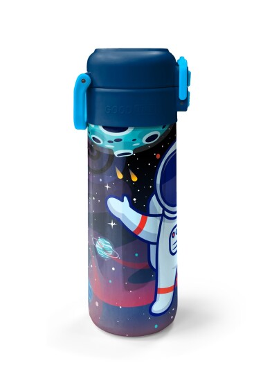 Coral High Kids Saks Mavi Astronot Desenli Pipetli ve Direkt İçim Çelik Termos 500 ml 31933 - 5