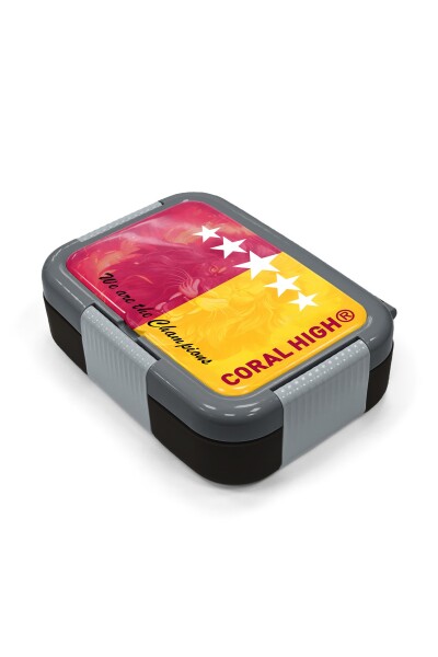 Coral High Kids Sarı Kırmızı 5 Yıldız Aslan Taraftar Desenli Paslanmaz Çelik Beslenme Kabı 39371 - 2