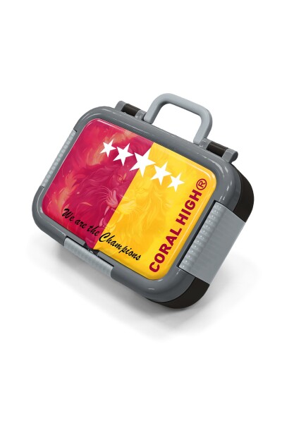 Coral High Kids Sarı Kırmızı 5 Yıldız Aslan Taraftar Desenli Paslanmaz Çelik Beslenme Kabı 39371 - 1