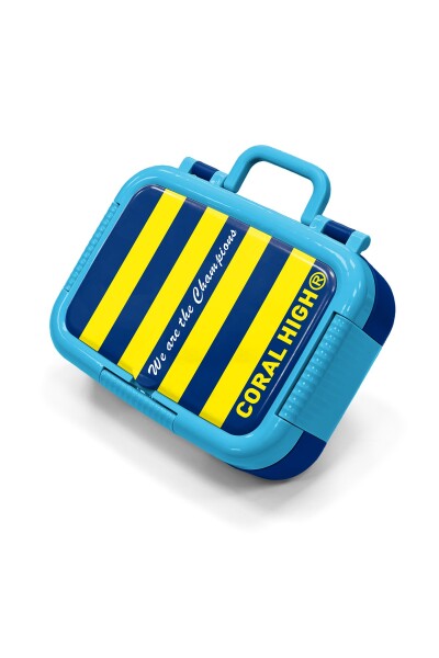 Coral High Kids Sarı Lacivert Çubuklu Taraftar Desenli Paslanmaz Çelik Beslenme Kabı 39370 - 1