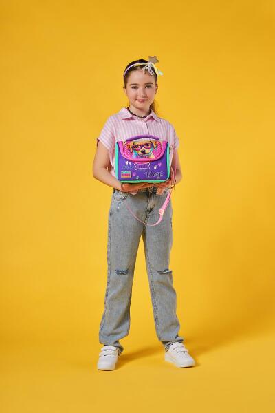 Coral High Kids Sarı Pembe Sevimli Köpek Desenli Thermo Beslenme Çantası 11752 - 2