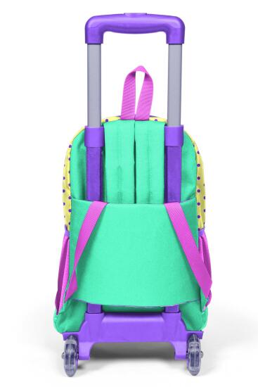 Coral High Kids Sarı Pembe Sevimli Köpek Desenli Üç Bölmeli Çekçekli Okul Sırt Çantası 23952 - 3