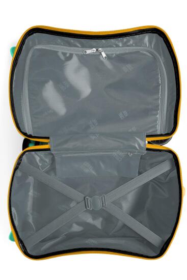 Coral High Kids Sarı Siyah Arı Desenli Otur-Çek Çocuk Valizi 16363 - 6