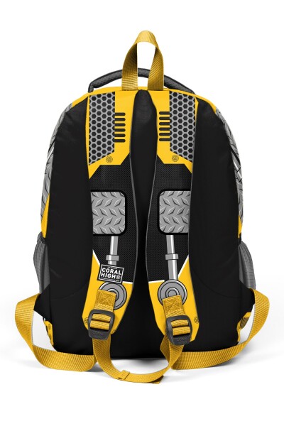 Coral High Kids Sarı Siyah Robot Desenli 3’lü Okul Çanta Seti SET0114424 - 5