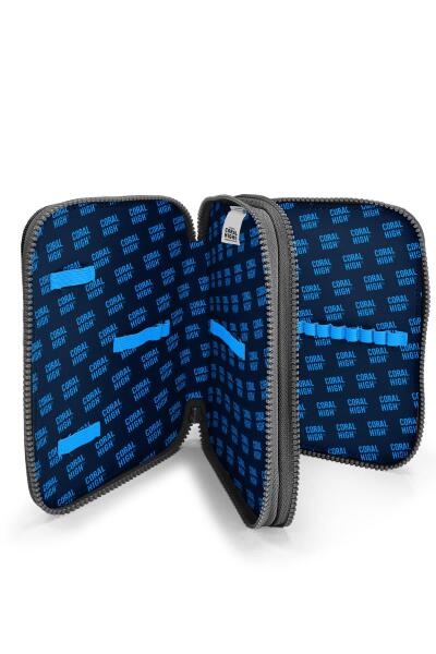 Coral High Kids Sarı Siyah Robot Desenli Çift Katlı kalem Çanta 11156 - 4