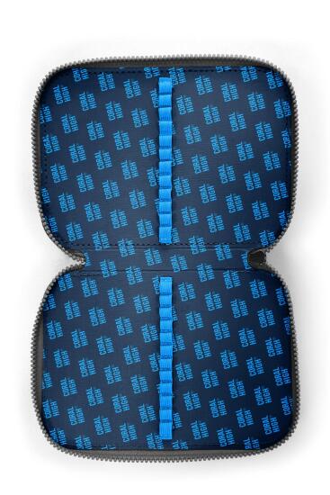 Coral High Kids Sarı Siyah Robot Desenli Çift Katlı kalem Çanta 11156 - 7