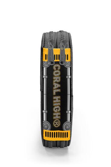 Coral High Kids Sarı Siyah Robot Desenli Çift Katlı kalem Çanta 11156 - 8