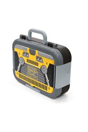 Coral High Kids Sarı Siyah Robot Desenli Paslanmaz Çelik Beslenme Kabı 39302 - 4