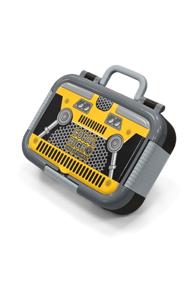 Coral High Kids Sarı Siyah Robot Desenli Paslanmaz Çelik Beslenme Kabı 39302 - 1