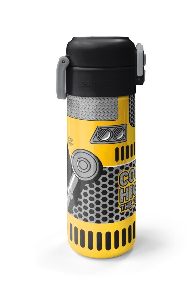 Coral High Kids Sarı Siyah Robot Desenli Pipetli ve Direkt İçim Çelik Termos 500 ml 31862 - 5
