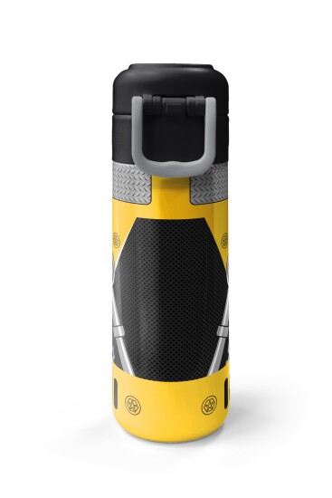 Coral High Kids Sarı Siyah Robot Desenli Pipetli ve Direkt İçim Çelik Termos 500 ml 31862 - 7