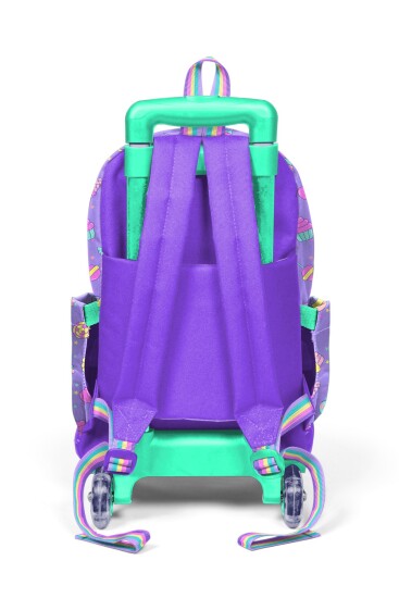 Coral High Kids Şeker Ayıcık Desenli Üç Bölmeli Çekçekli Okul Sırt Çantası 34005 - 4