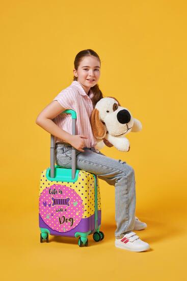 Coral High Kids Sevimli Köpek Desenli Çocuk Valizi 16771 - 12