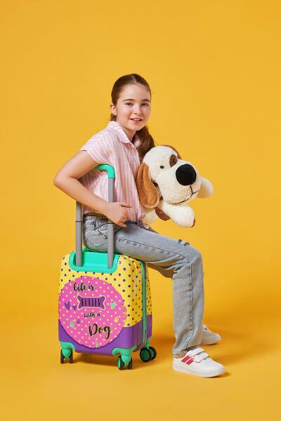Coral High Kids Sevimli Köpek Desenli Çocuk Valizi 16771 - 12