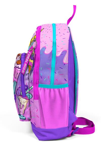 Coral High Kids Pembe Mor Milkshake Dondurma Desenli Okul Sırt Çantası 23749 - 9