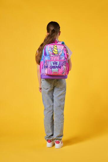 Coral High Kids Pembe Mor Milkshake Dondurma Desenli Okul Sırt Çantası 23749 - 8