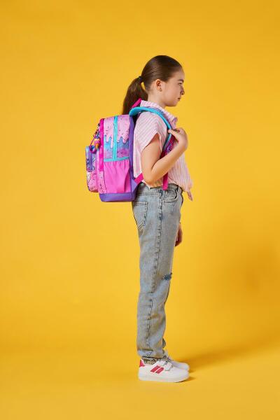Coral High Kids Pembe Mor Milkshake Dondurma Desenli Okul Sırt Çantası 23749 - 10