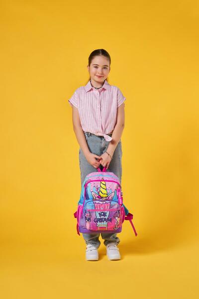 Coral High Kids Pembe Mor Milkshake Dondurma Desenli Okul Sırt Çantası 23749 - 7