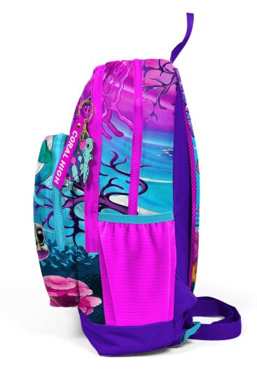 Coral High Kids Pembe Mor Kaplumbağa Desenli Okul Sırt Çantası 23756 - 8