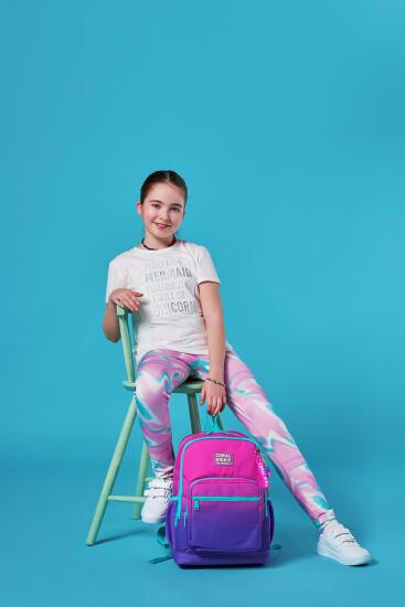 Coral High Kids Pembe Mor Renk Geçişli Okul Sırt Çantası 23762 - 7