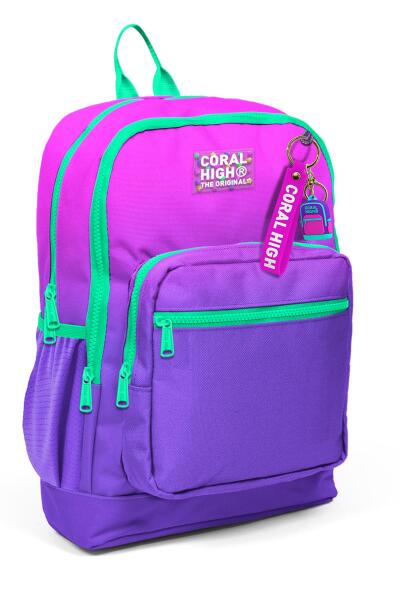 Coral High Kids Pembe Mor Renk Geçişli Okul Sırt Çantası 23762 - 1