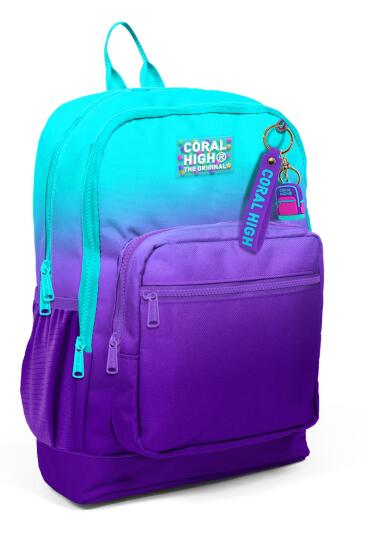 Coral High Kids Turkuaz Mor Renk Geçişli Okul Sırt Çantası 23763 