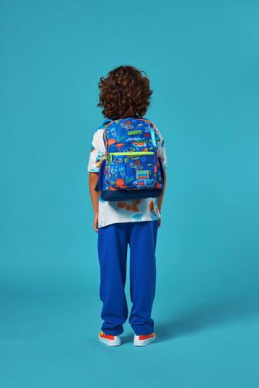 Coral High Kids Saks Grafiti Desenli Okul Sırt Çantası 23767 - 7