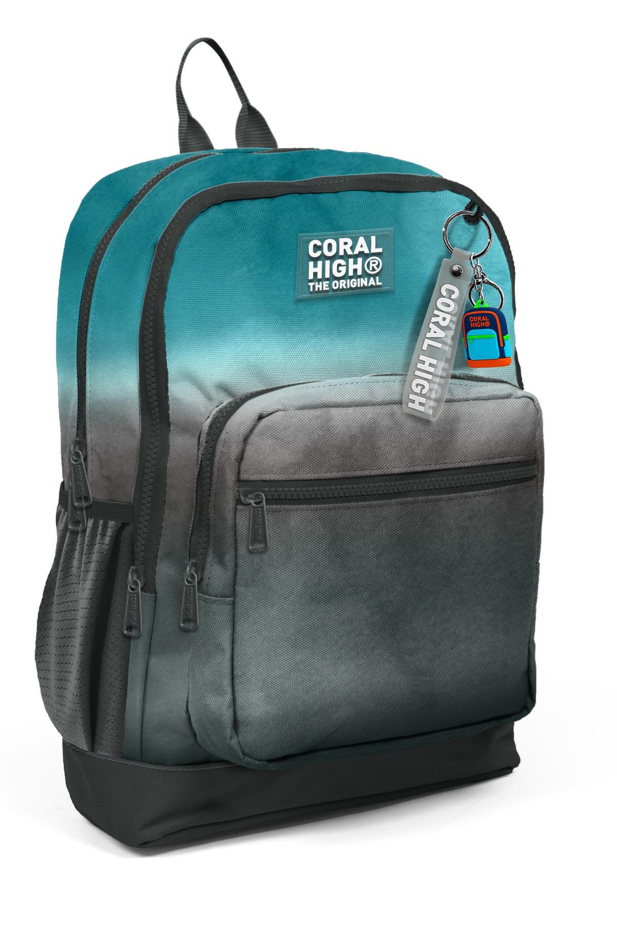 Coral High Kids Turkuaz Gri Batik Okul Sırt Çantası 23768