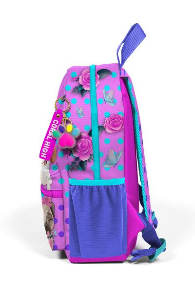 Minik Yuva Sırt Çantası Pembe Köpek Desenli İki Bölmeli 23550 - 6