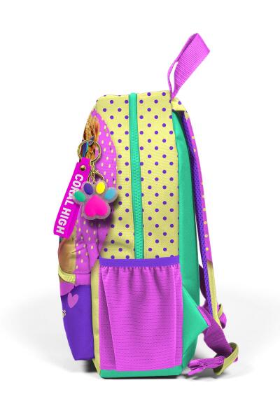 Minik Yuva Sırt Çantası Sarı Pembe Sevimli Köpek Desenli İki Bölmeli 23552 - 6