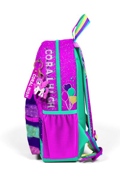 Minik Yuva Sırt Çantası Pembe Su Yeşili Unicorn Desenli İki Bölmeli 23558 - 6