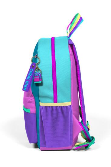 Minik Yuva Sırt Çantası Pembe Pastel Renkli İki Bölmeli 23559 - 6