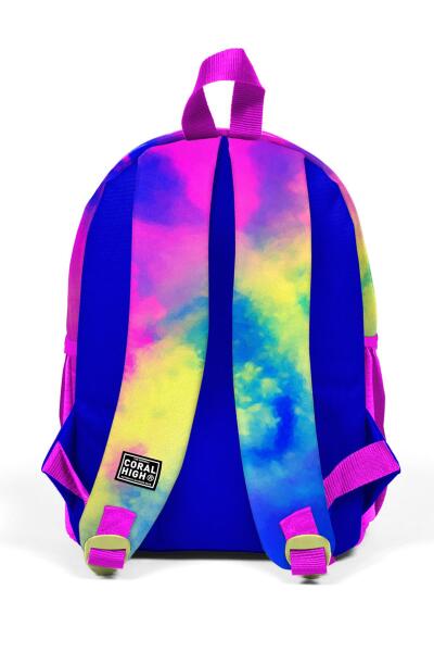 Minik Yuva Sırt Çantası Renkli Batik Desenli İki Bölmeli 23557 - 3