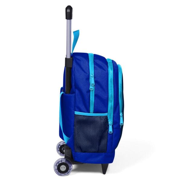 Coral High Kids Lacivert ve Mavi Üç Bölmeli Çekçekli Okul Sırt Çantası 23124 - 4