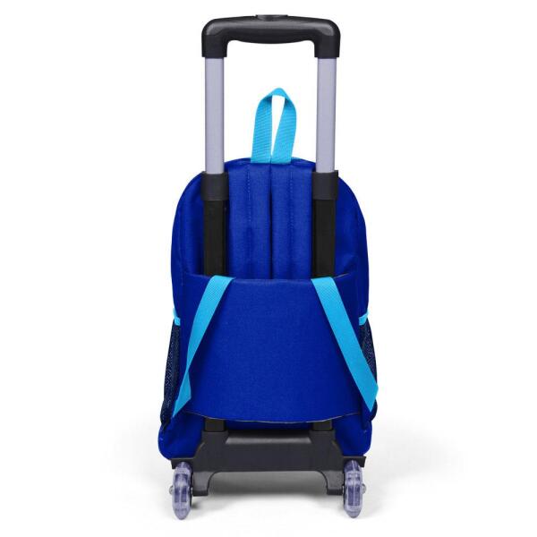 Coral High Kids Lacivert ve Mavi Üç Bölmeli Çekçekli Okul Sırt Çantası 23124 - 5