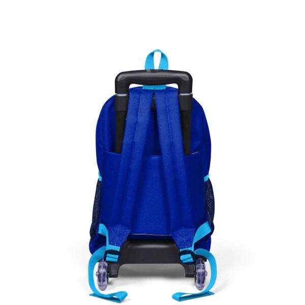 Coral High Kids Lacivert ve Mavi Üç Bölmeli Çekçekli Okul Sırt Çantası 23124 - 6