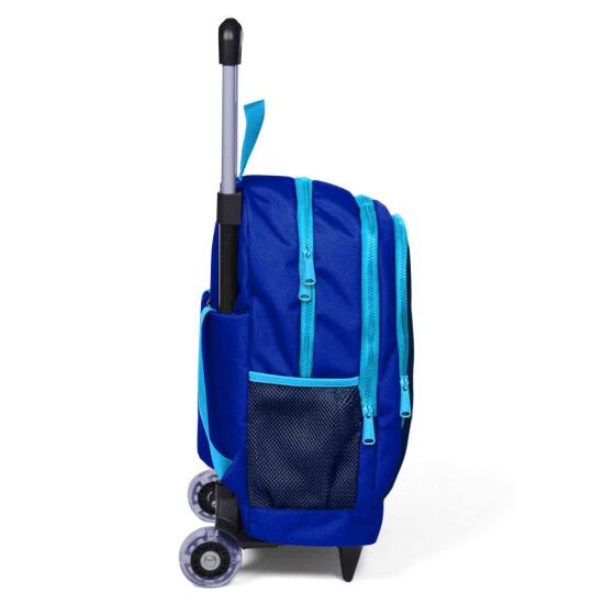 Coral High Kids Lacivert ve Mavi Üç Bölmeli Çekçekli Okul Sırt Çantası 23124 - 4