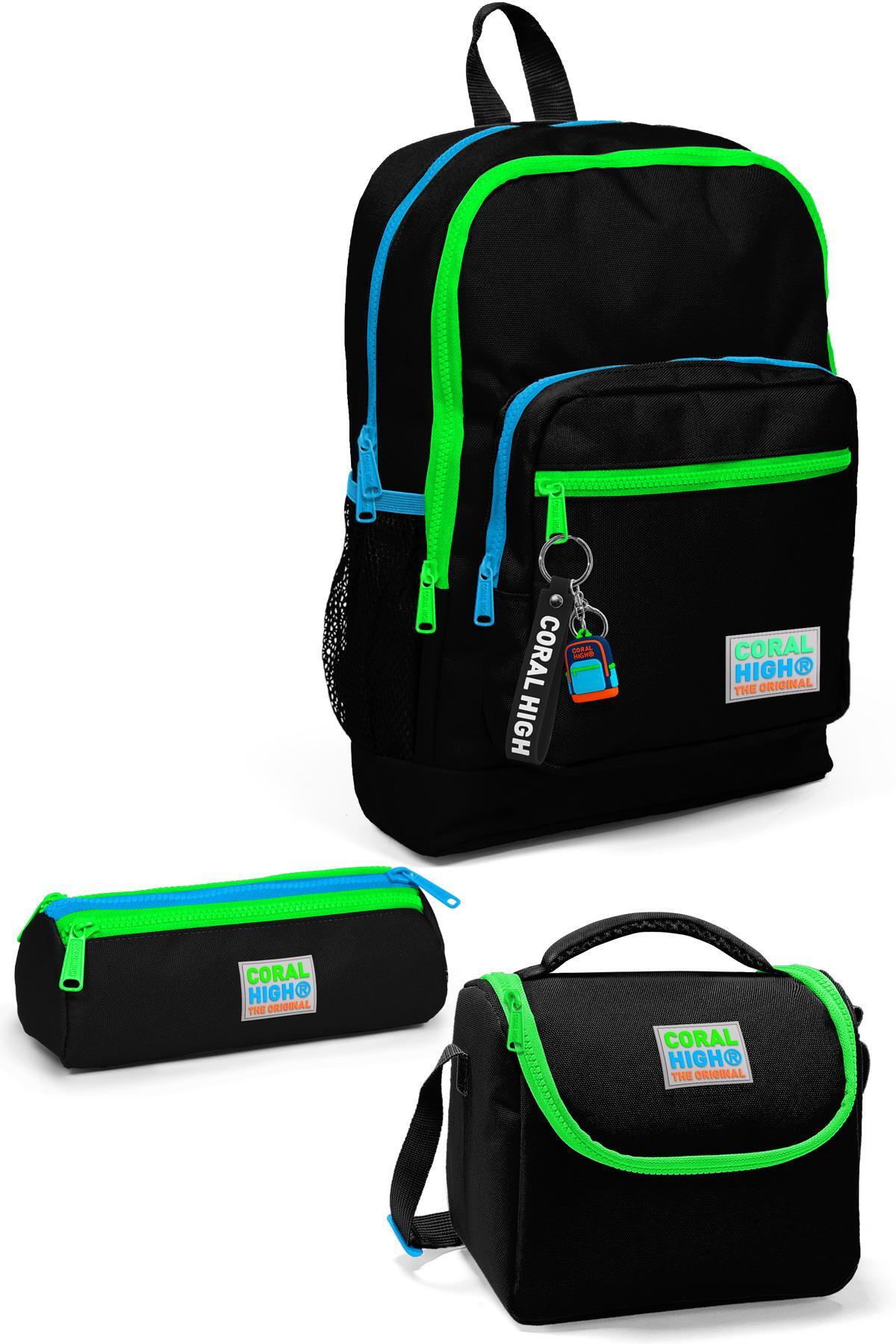 Coral High Kids Siyah 3’lü Okul Çanta Seti SET0123717