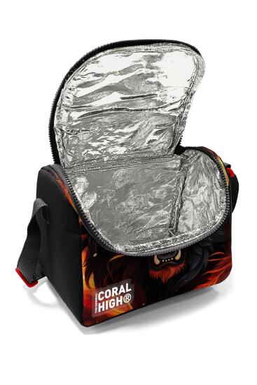Coral High Kids Siyah Aslan Desenli Thermo Beslenme Çantası 22771 - 4