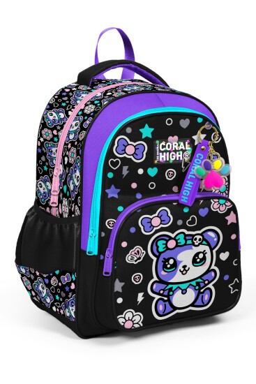 Coral High Kids Siyah Ayıcık Desenli 3'lü Okul Çanta Seti SET0133242 - 2