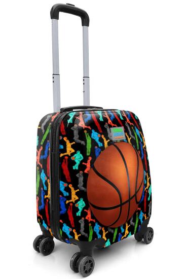 Coral High Kids Siyah Basketbol Desenli Çocuk Valizi 16745 - 9