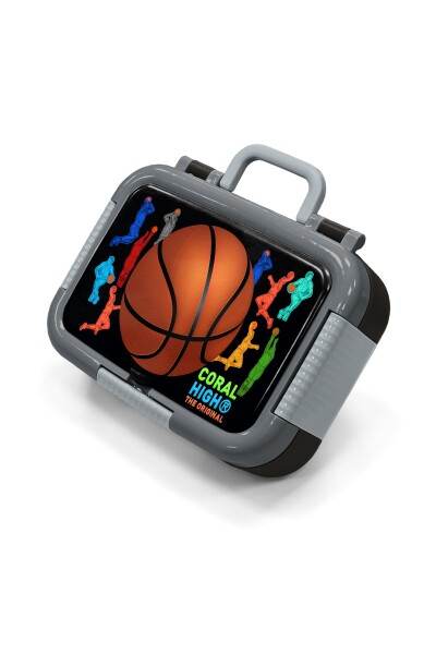 Coral High Kids Siyah Basketbol Desenli Paslanmaz Çelik Beslenme Kabı 39222 - 1