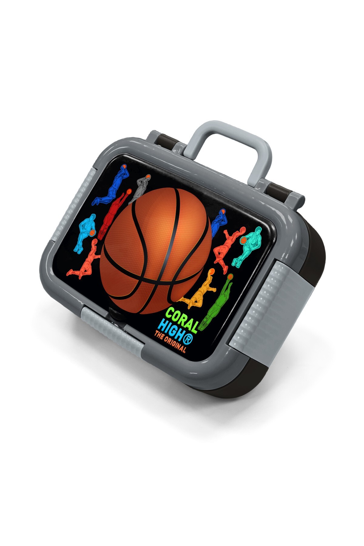 Coral High Kids Siyah Basketbol Desenli Paslanmaz Çelik Beslenme Kabı 39222