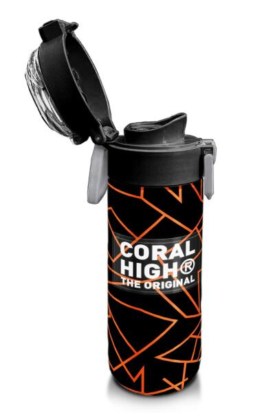 Coral High Kids Siyah Basketbol Desenli Pipetli ve Direkt İçim Çelik Termos 500 ml 31852 - 6