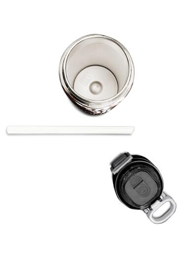 Coral High Kids Siyah Basketbol Desenli Pipetli ve Direkt İçim Çelik Termos 500 ml 31852 - 7